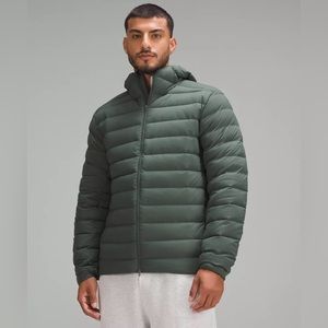 Lululemon Navigation Down Hoodie mens size large, color smoke spruce